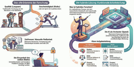 Grafische Darstellung zum hybriden Forschen (Notebook LM) Grafische Darstellung zum hybriden Forschen (Notebook LM)